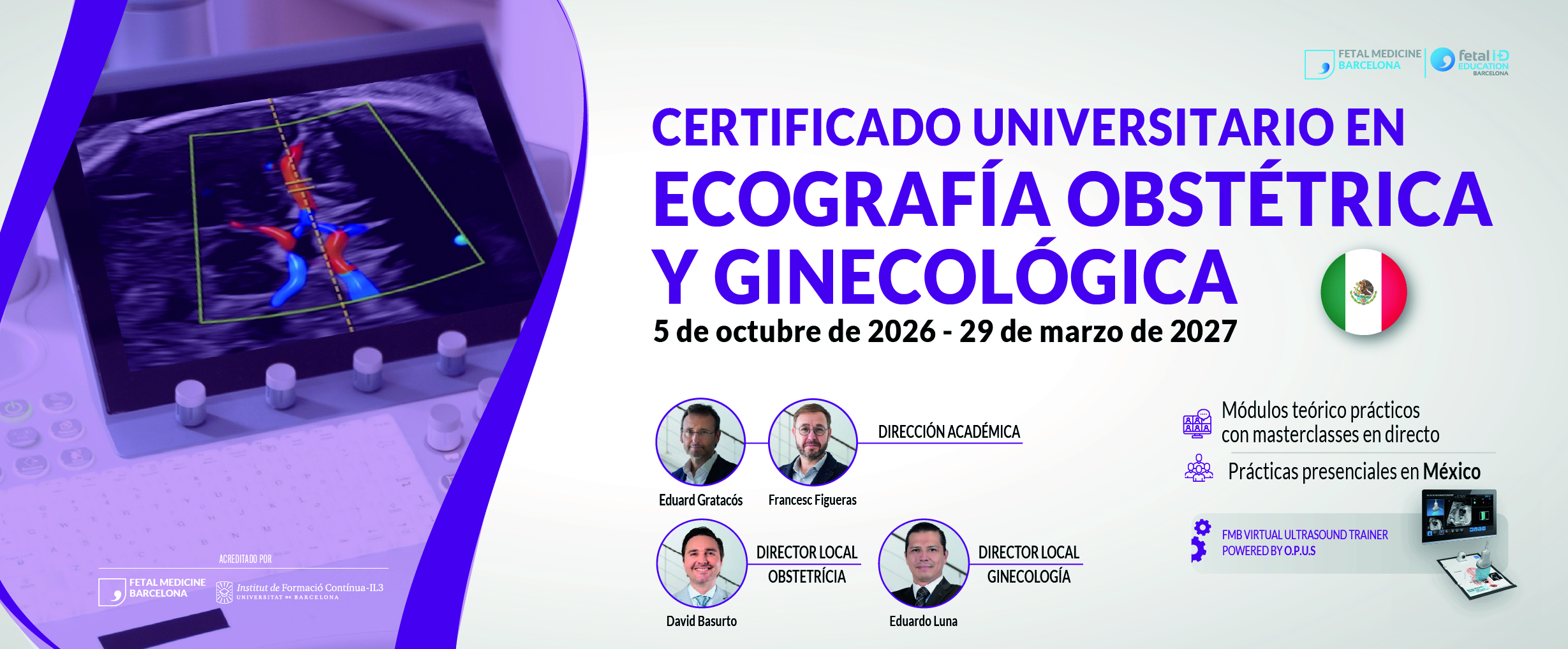 Certificado Universitario en Ecografía Obstetrica y Ginecologica México 2ª edición 2026